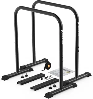 2025 Upgrade World's Best Strongest Premium Dip Bars With Adjustable Ultra-Stable Settings & Non-Slip Feet - USA Original Patent, Designed, Shipped, Warranty