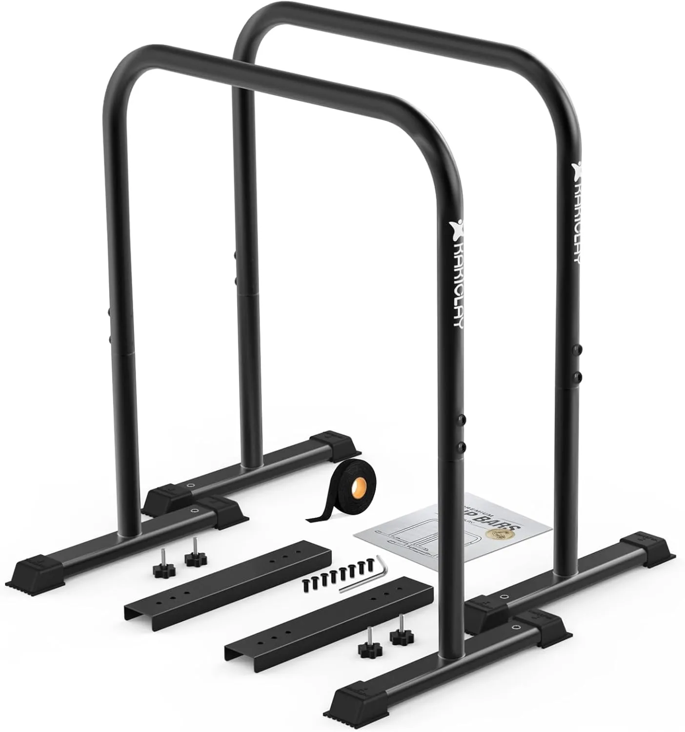 2025 Upgrade World's Best Strongest Premium Dip Bars With Adjustable Ultra-Stable Settings & Non-Slip Feet - USA Original Patent, Designed, Shipped, Warranty