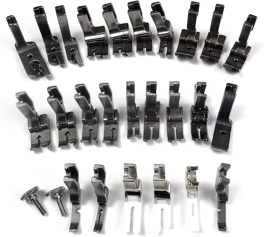 25 Presser Foot Set High Shank for Juki Brother Singer Consew Mitsubishi Tacsew