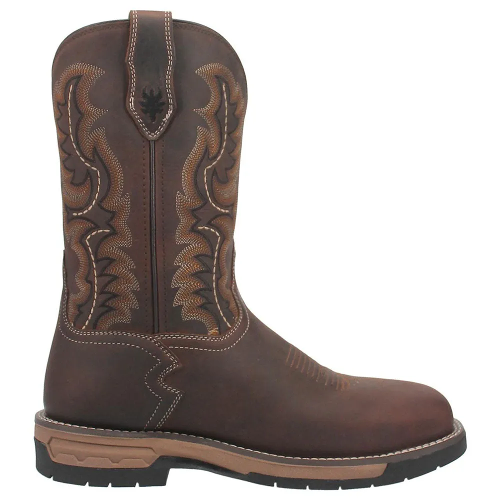 6921 Laredo Men's Distressed Work Cowboy Boot Steel Toe -  Stringfellow Brown