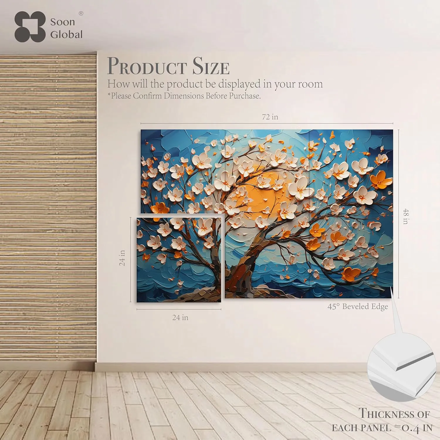 Acoustical Wall Panels, 72 X 48 Inches Art Acoustic Panels, Decorative Acoustic Panels, Acoustic Wall Panels, Sound Absorbing Wall Art, Canvas