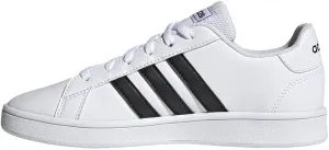 adidas Grand Court Sneaker, White/Black/White, 13 US Unisex Little Kid