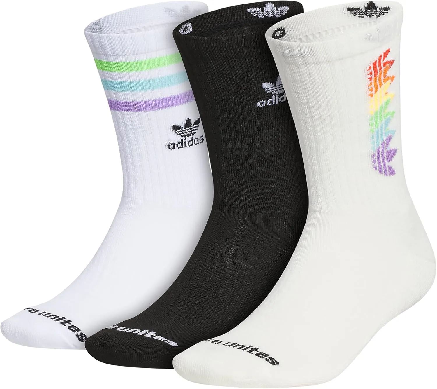 adidas Originals Mixed Graphics Cushioned Crew Socks (3-Pair)