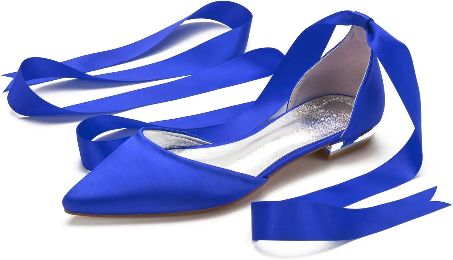 ADMLZQQ Flats Shoes Women Satin Wedding Pointed Toe Dress Flat Shoes Comfortable Flats for Women Dressy