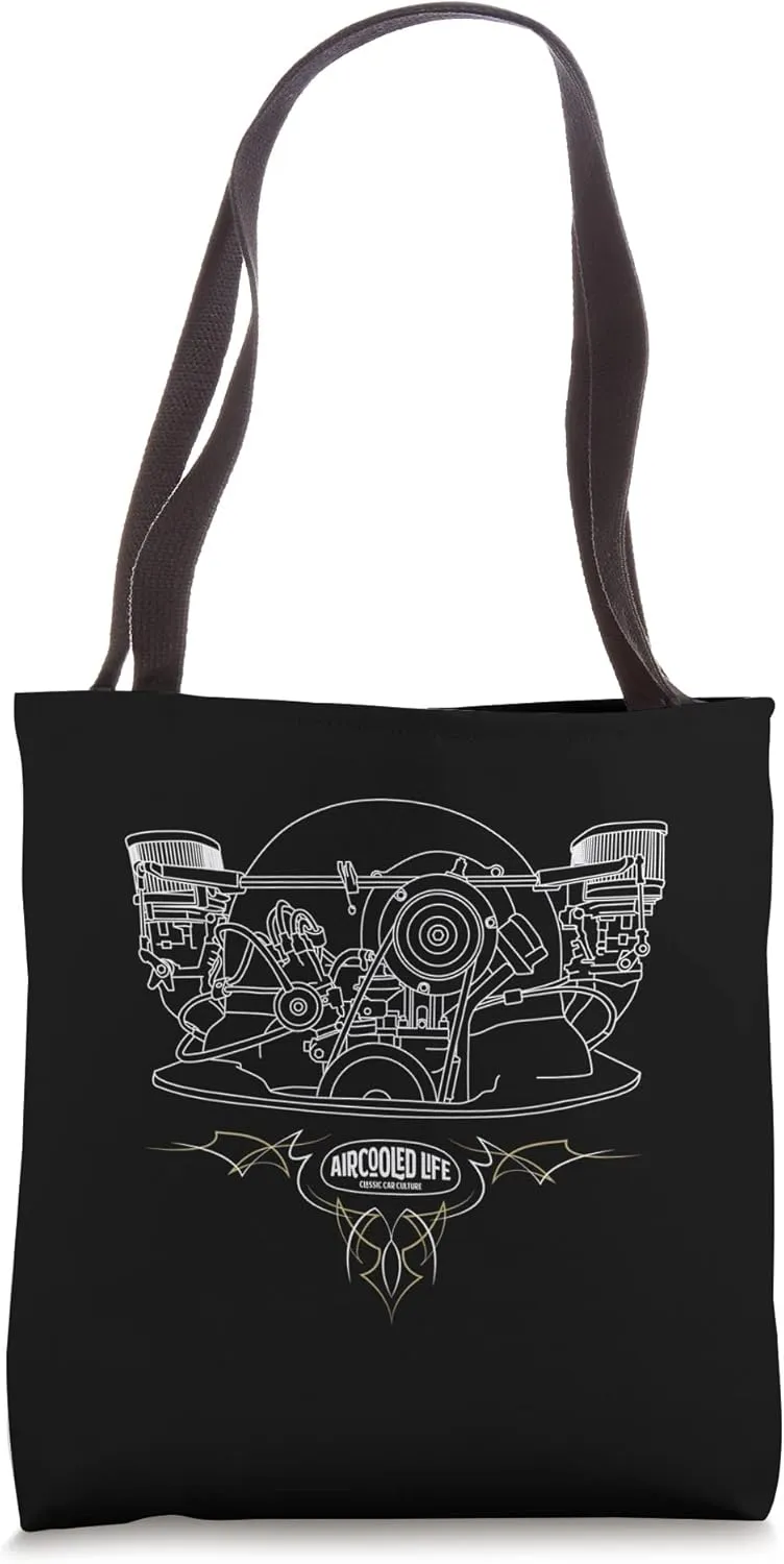 Air cooled Classic Car Engine vdub Aircooled Life Tote Bag