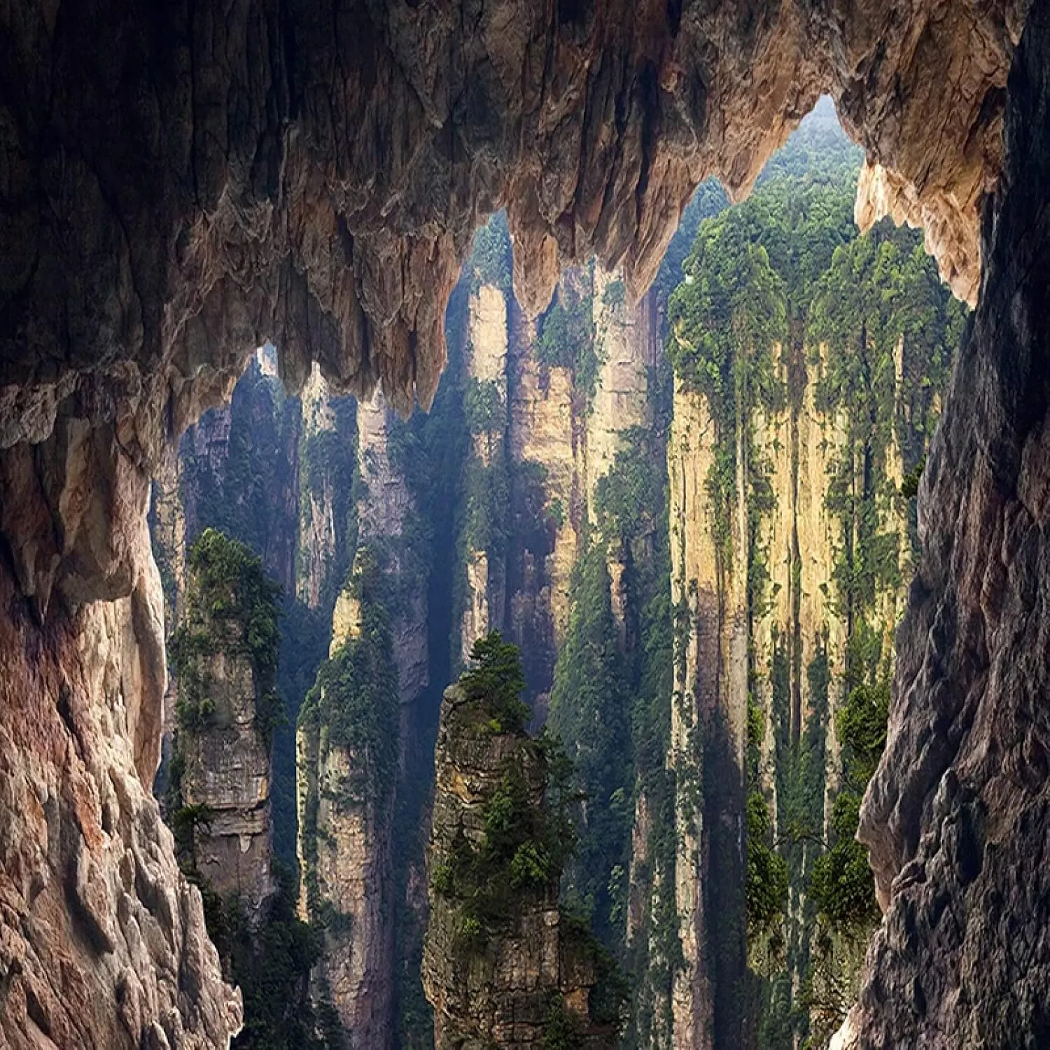 Alpine Caves Living Room Bedroom Removable Peel and Stick Wall Stickers, Natural Landscape Removable 3D Wallpapers,for Office Home Decor,Self Adhesive-144 W x 100" H