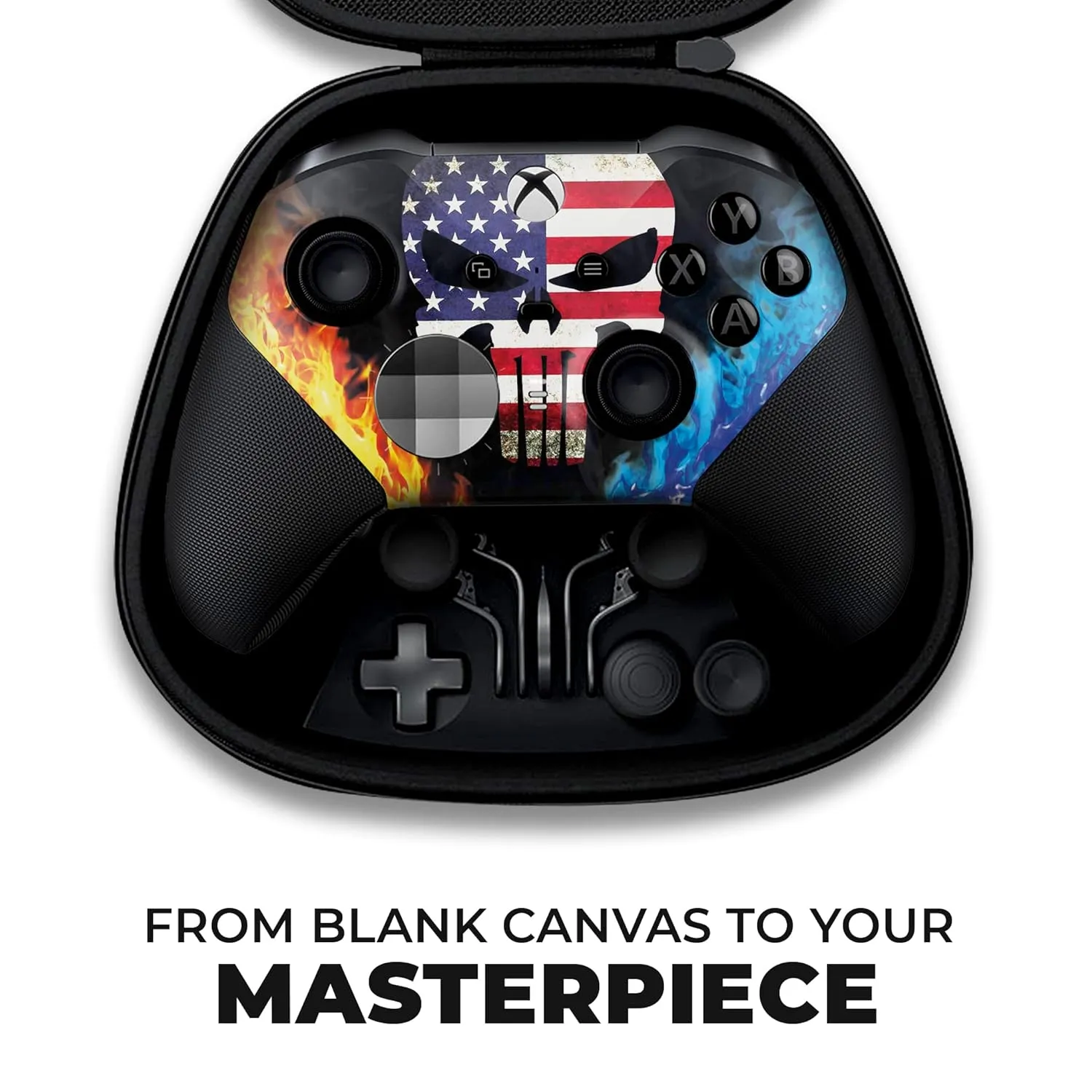 American Warrior X-box Elite Controller Series 2 Limited Edition by DreamController. Custom Elite Series 2 Controller for X-box One/Series X/S. with Advanced HydroDip Paint Technology(Not Just a Skin)