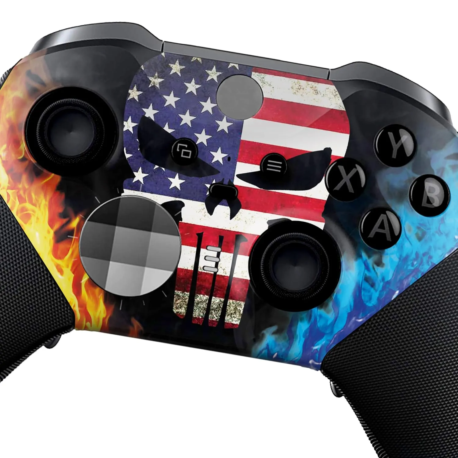 American Warrior X-box Elite Controller Series 2 Limited Edition by DreamController. Custom Elite Series 2 Controller for X-box One/Series X/S. with Advanced HydroDip Paint Technology(Not Just a Skin)