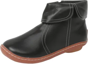 Ankle Boots for Women Low Heel Women's Round Toe Casual Fashion Flat Boots Women's Leather Boots Side Zipper Boots