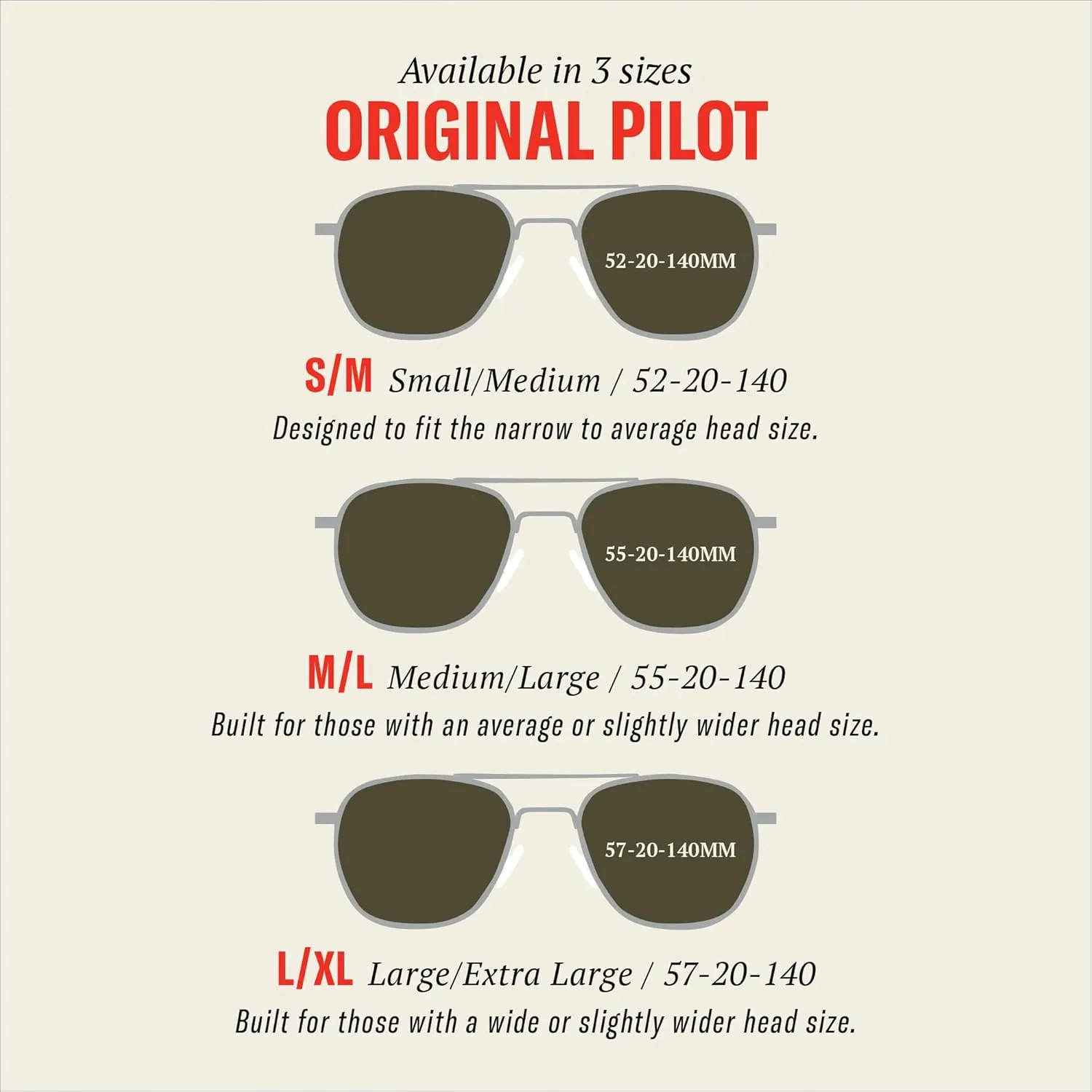 AO Original Pilot Sunglasses - SkyMaster Glass Lenses