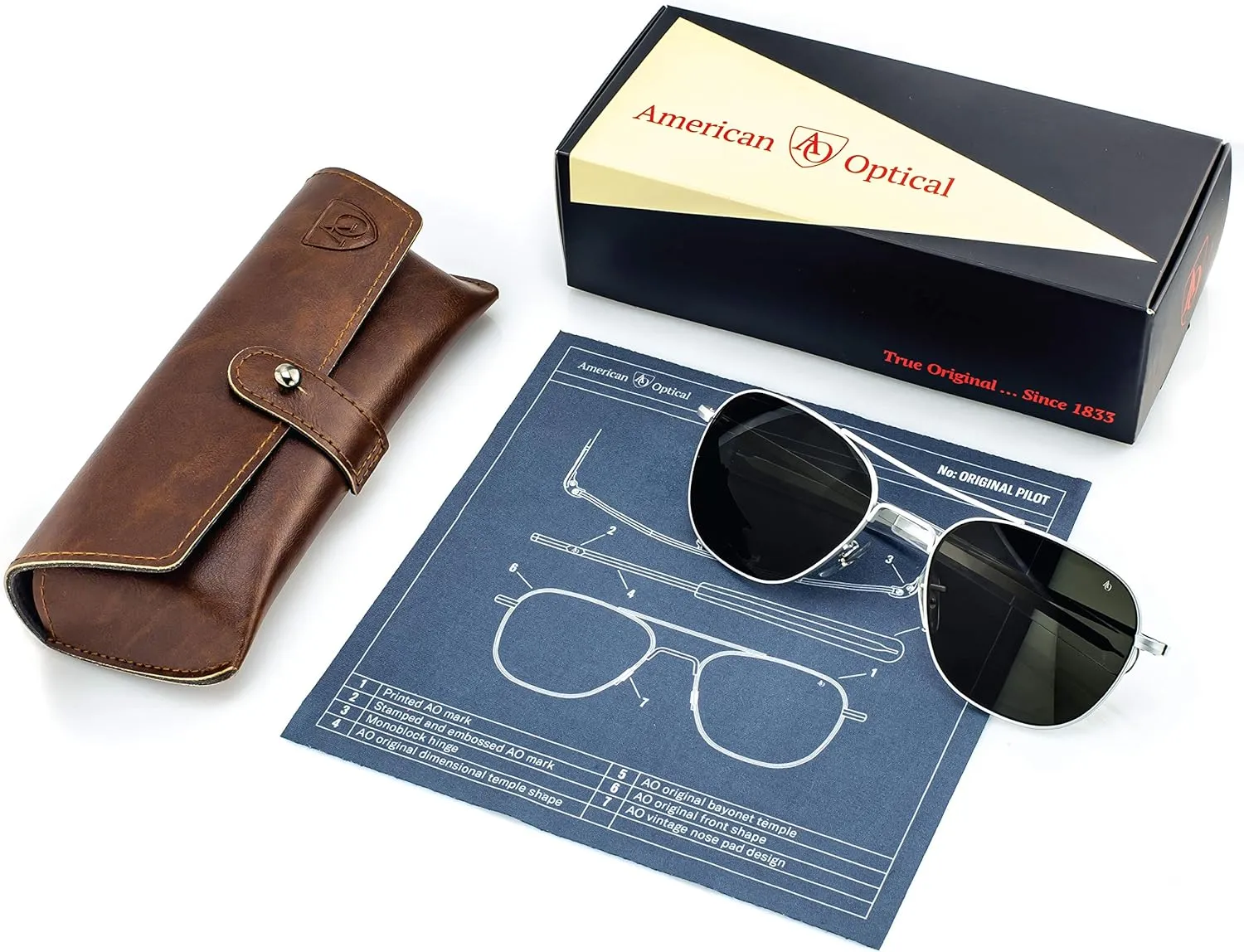 AO Original Pilot Sunglasses - SkyMaster Glass Lenses