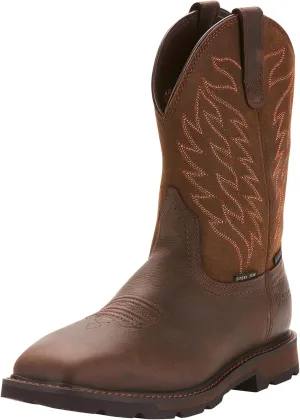 Ariat Men’s Groundbreaker Wide Square Toe Waterproof Work Boots – Steel Toe Boot