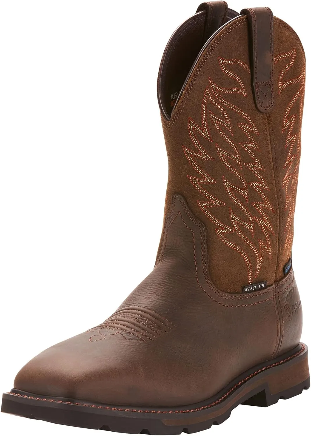 Ariat Men’s Groundbreaker Wide Square Toe Waterproof Work Boots – Steel Toe Boot