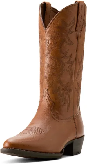 Ariat Men's Heritage R Toe Western Boot, Cognac, 11.5