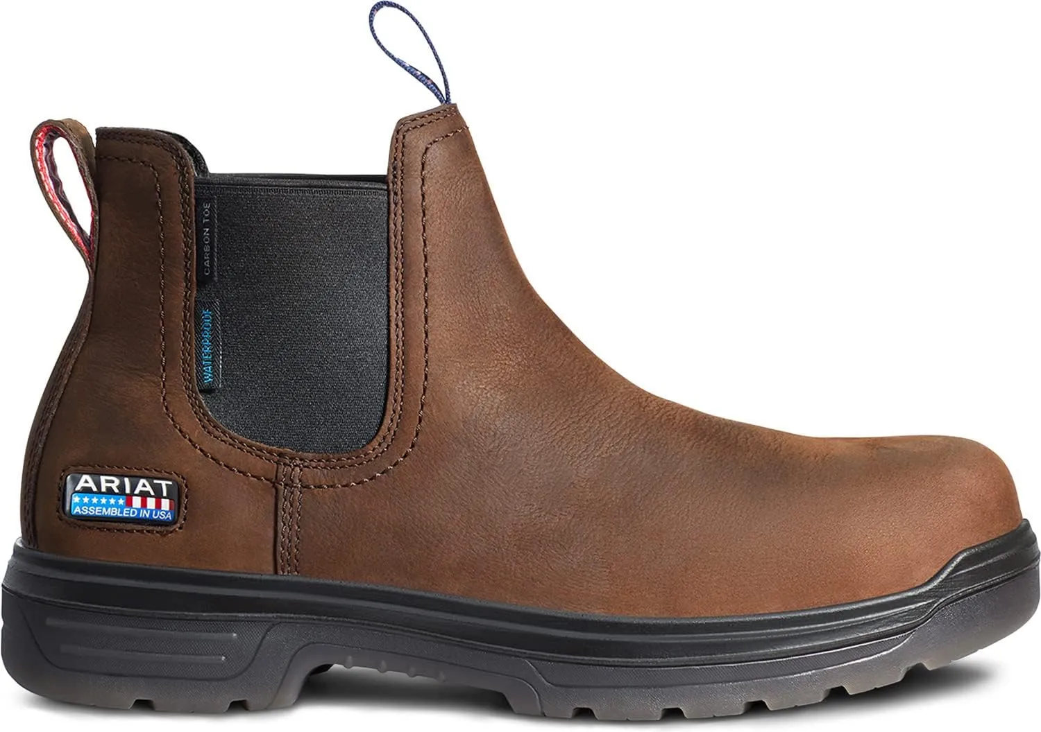 Ariat Men's Turbo Chelsea USA Assembled Waterproof Carbon Toe Work Boot