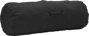 Army Universe ARMYU Black Giant Side Zipper Canvas Heavy Duty Military Duffle Bag 50" x 19" x 19" (30" x 50" flat)