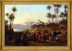 Art Oyster Alois Schonn Larrivee de la Mariee - 18" x 27" Premium Canvas Print with Gold Frame