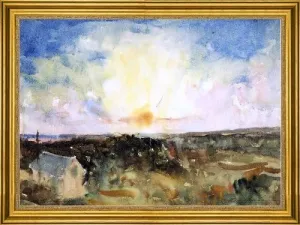Art Oyster Charles Webster Hawthorne Sunset Spendor - 18" x 27" Premium Canvas Print with Gold Frame