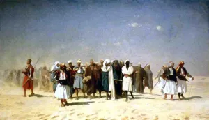 Art Oyster Jean-Leon Gerome Egyptian Recruits Crossing The Desert - 18" x 27" Premium Canvas Print