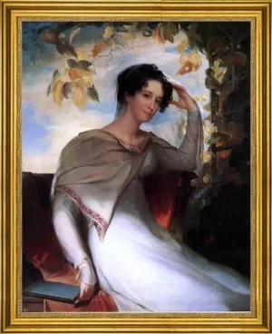 Art Oyster Thomas Sully Mrs. James Gibson (Elizabeth Bordley) - 16" x 20" Premium Canvas Print with Gold Frame