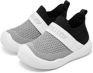 Baby Slip on Walking Shoes Toddler Sock Shoes Infant Sneakers Boy & Girls Non-Slip Tennis Shoes