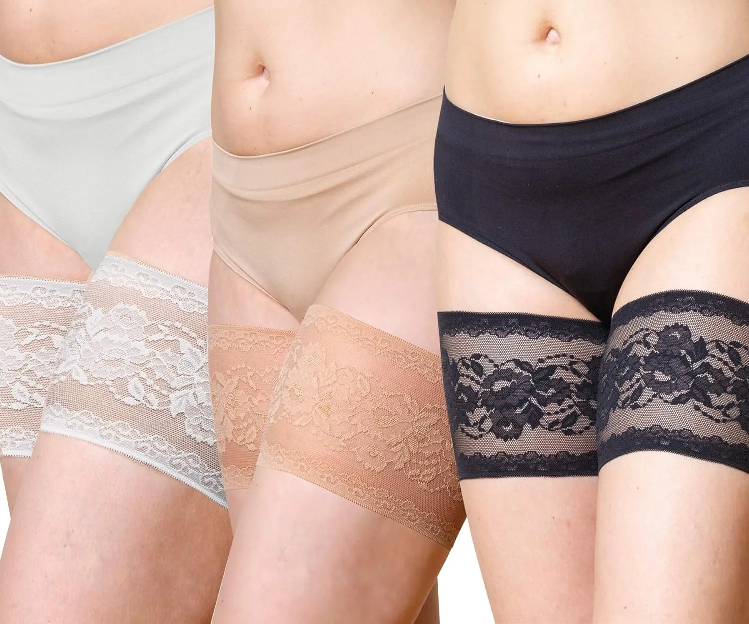 Bandelettes Original Patented Elastic Anti-Chafing Thigh Bands *Prevent Thigh Chafing*