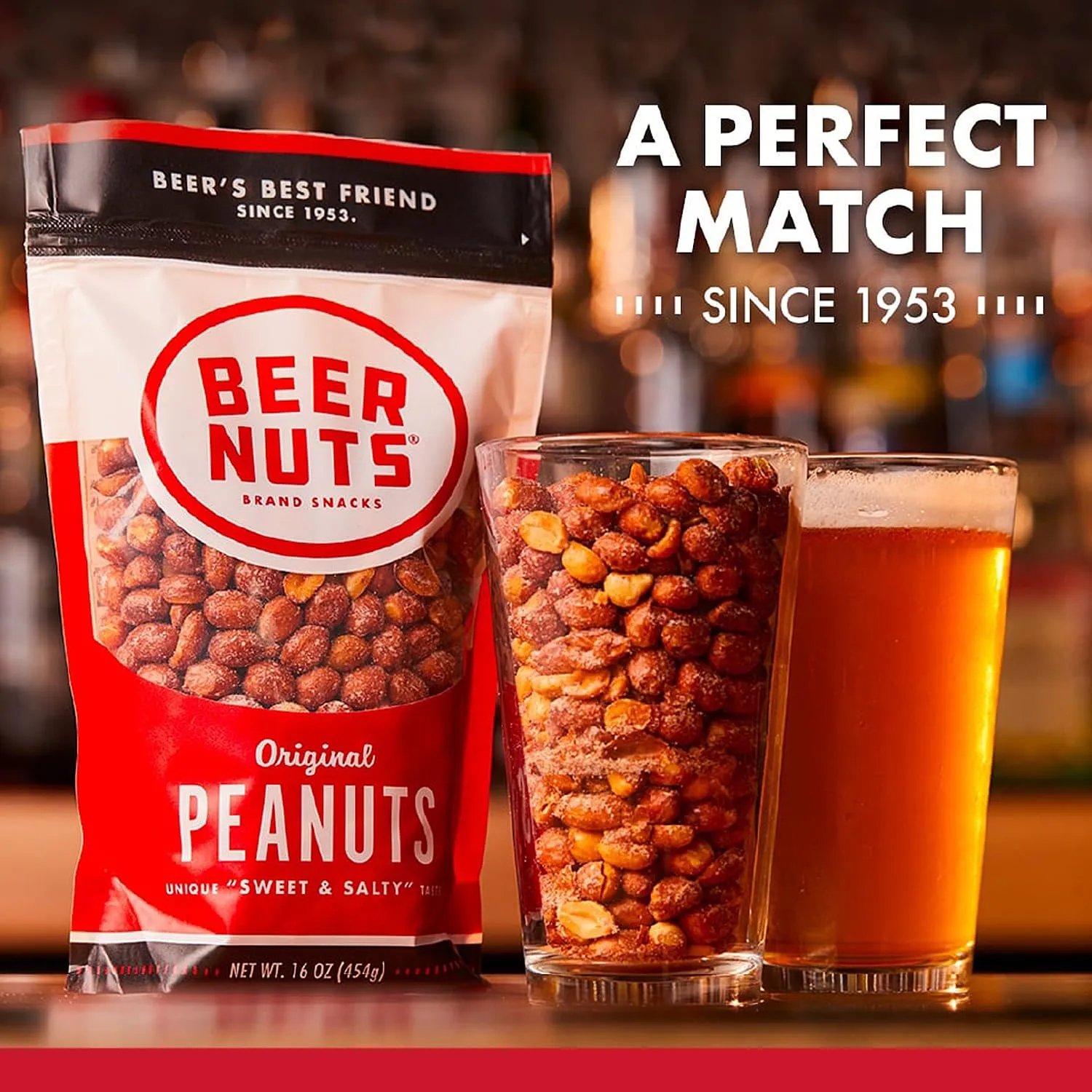 Beer Nuts Brand Snacks, Original Nutcase, Perfect for Gifting, Original Peanuts, Original Bar Mix, Cashews, Almonds, Sweet & Spicy Bar Mix, Resealable Cans, Snackin' Since 1953 (Pack of 4)