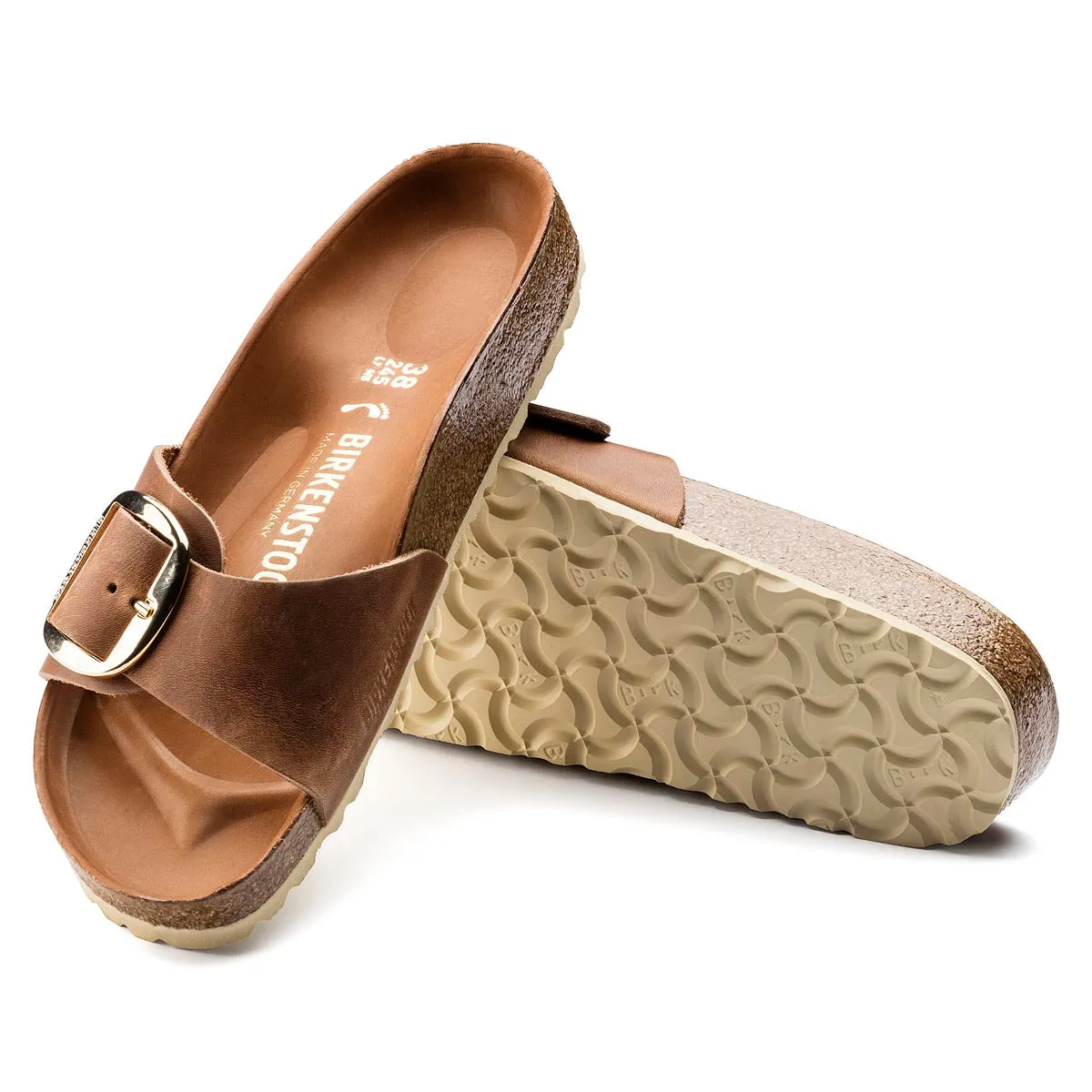 Birkenstock 1006525 Women's Madrid Big Buckle Cognac