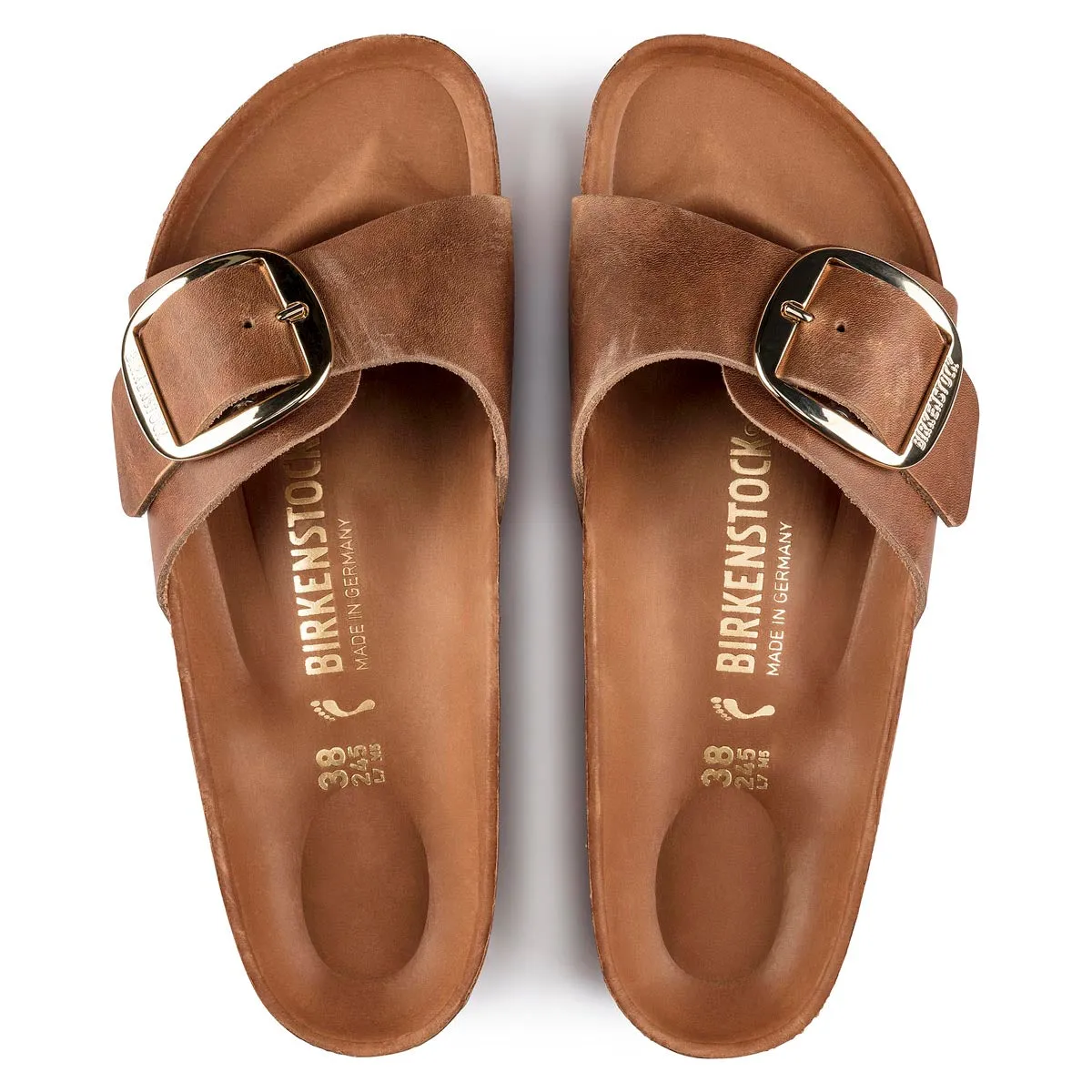 Birkenstock 1006525 Women's Madrid Big Buckle Cognac