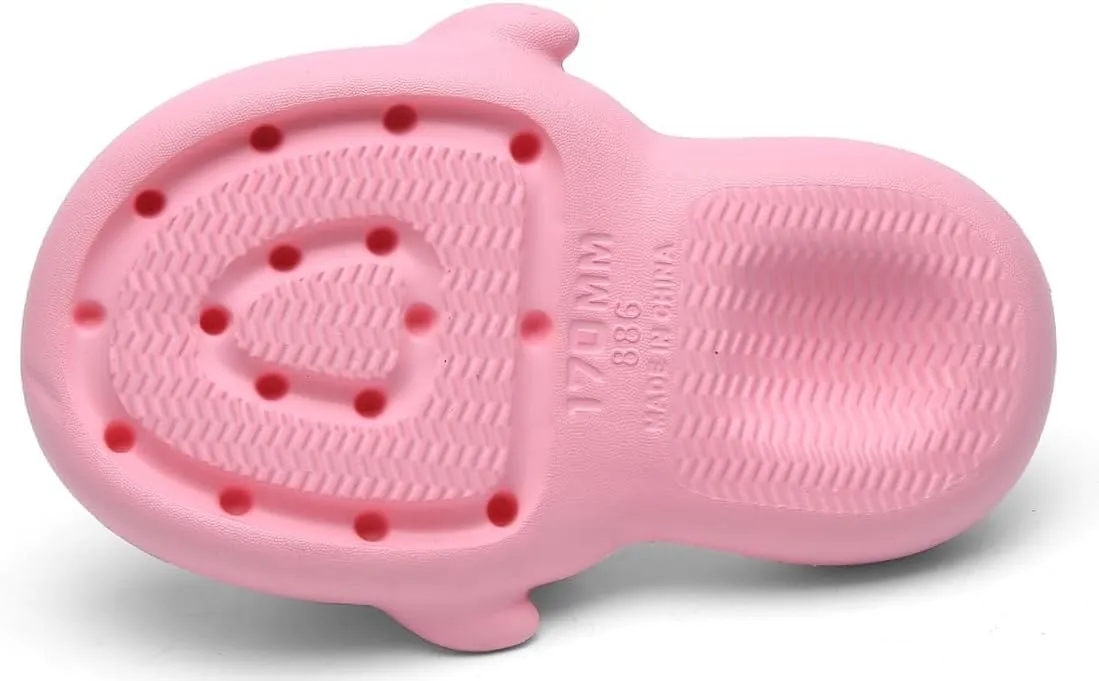 Boys Girl Slippers Non-Slip Novelty Open Toe Sandals Extremely Comfy Cushioned Thick Sole Cute Cartoon Shower Slides Indoor & Outdoor(Toddler/Little Kid/Big Kid)