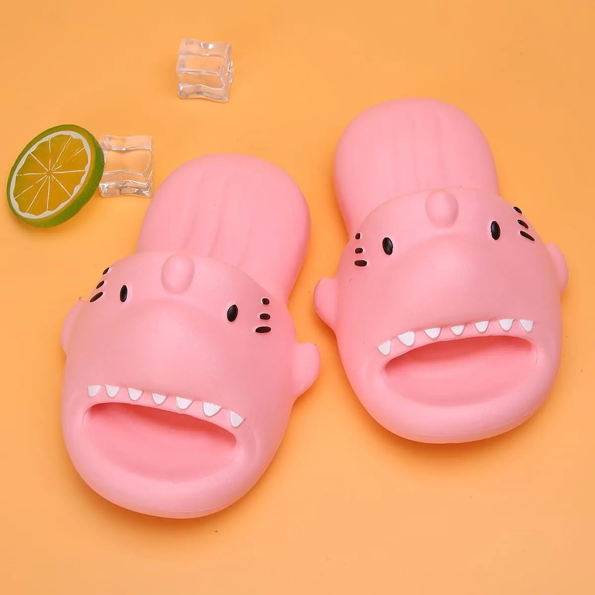 Boys Girl Slippers Non-Slip Novelty Open Toe Sandals Extremely Comfy Cushioned Thick Sole Cute Cartoon Shower Slides Indoor & Outdoor(Toddler/Little Kid/Big Kid)