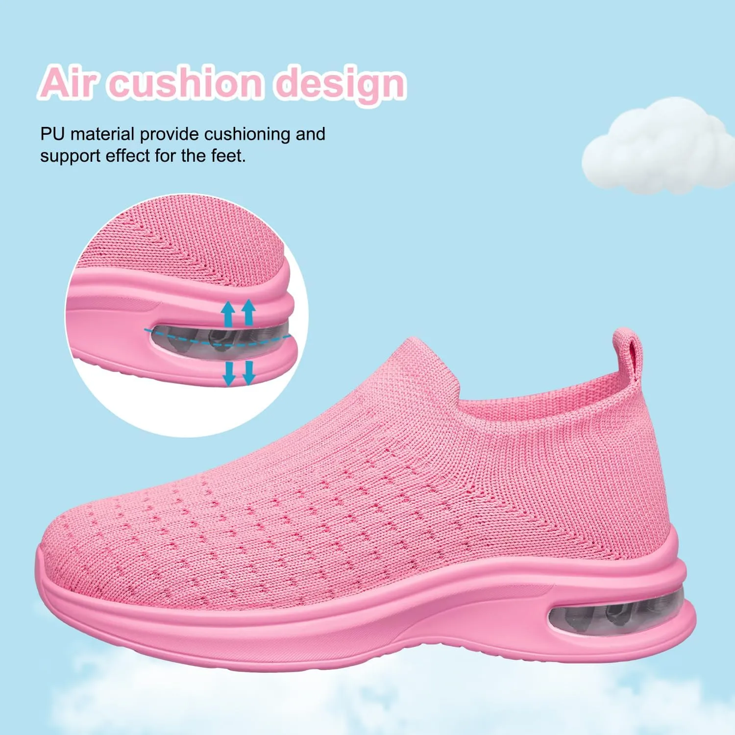 Boys Girls Sock Shoes Toddlers Kids Sneakers Slip on Fitness Tennis Walking School Shoes for Toddler/Little Kid/Big Kid