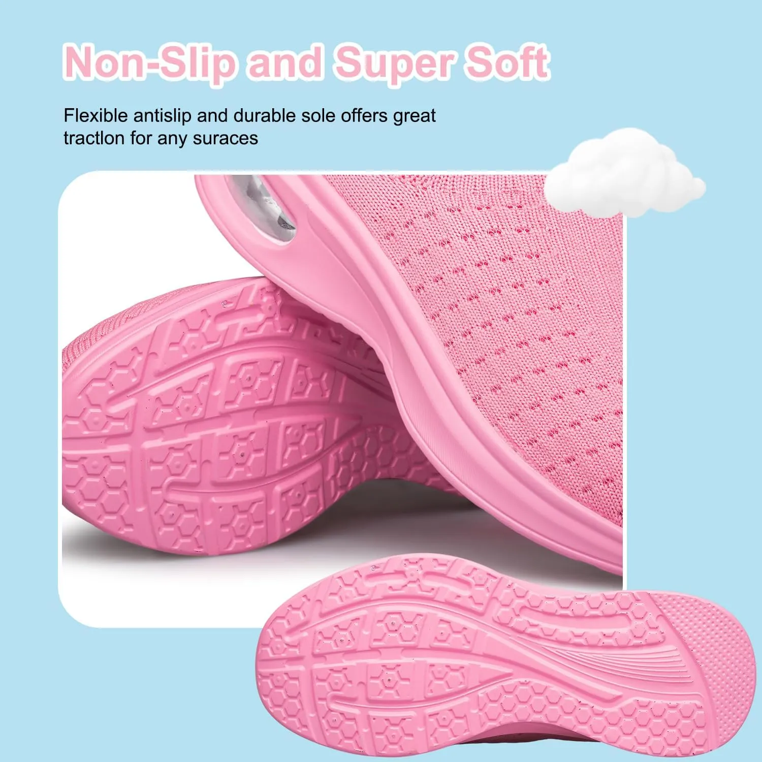 Boys Girls Sock Shoes Toddlers Kids Sneakers Slip on Fitness Tennis Walking School Shoes for Toddler/Little Kid/Big Kid