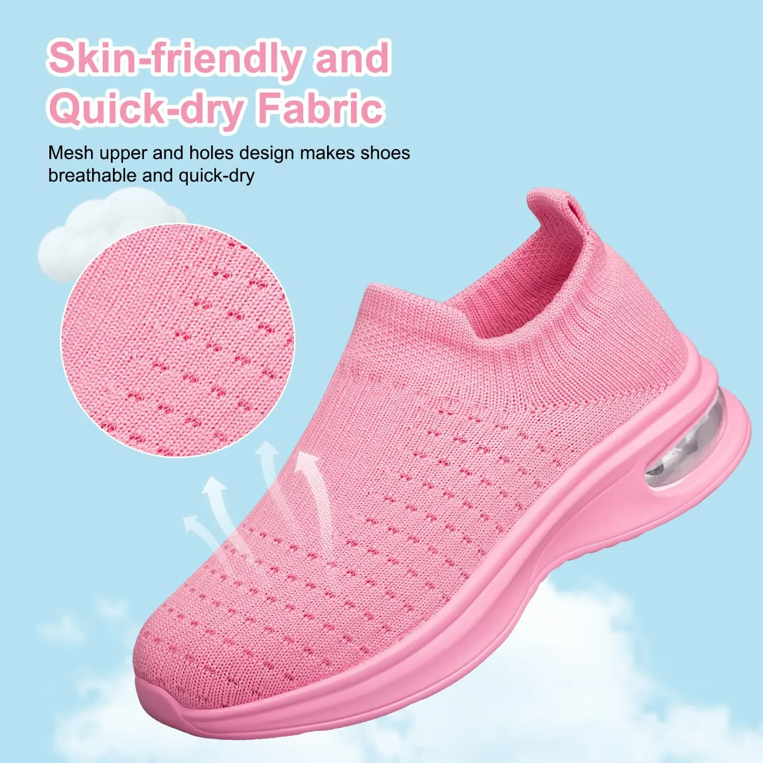 Boys Girls Sock Shoes Toddlers Kids Sneakers Slip on Fitness Tennis Walking School Shoes for Toddler/Little Kid/Big Kid