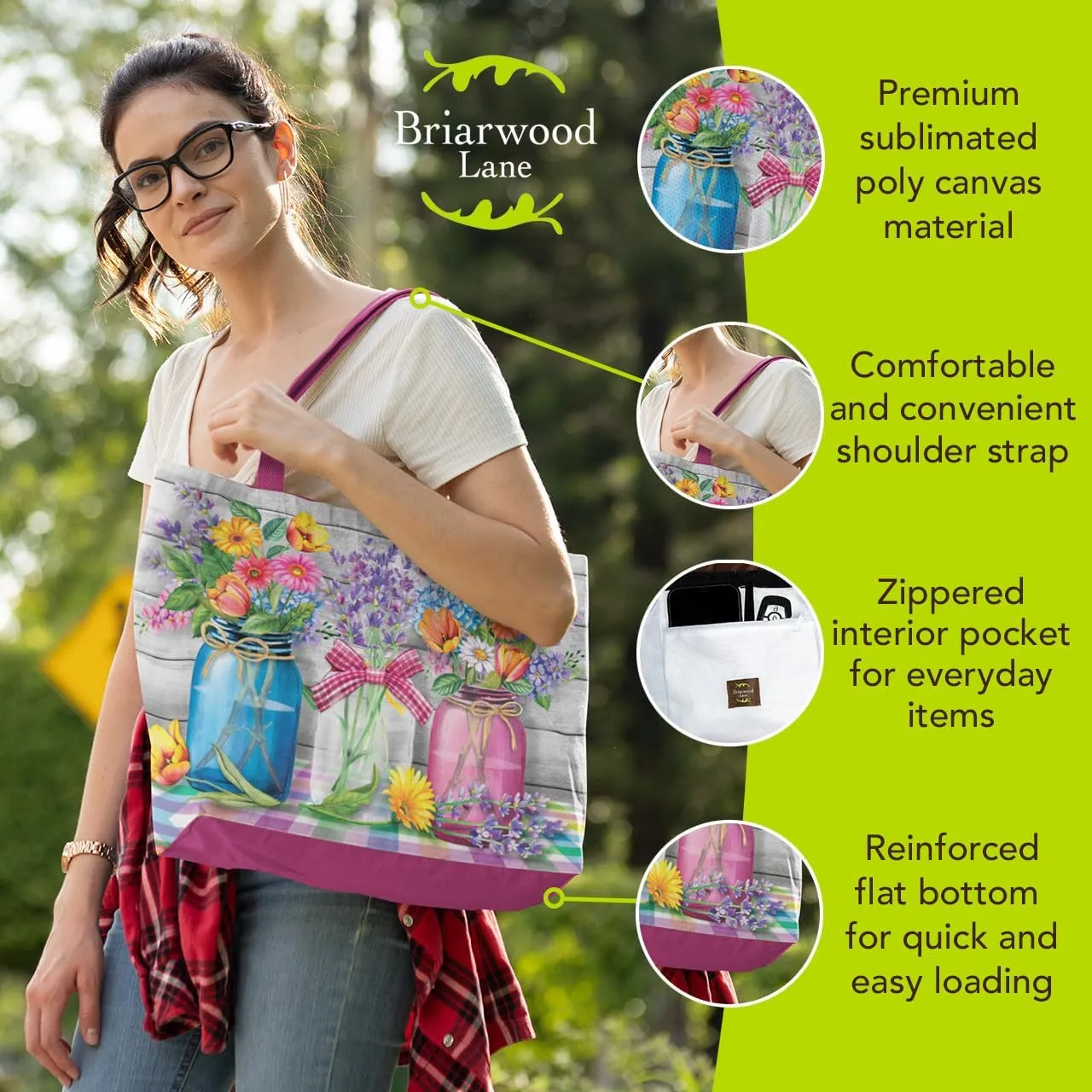 Briarwood Lane Tote Bags 14" x 15" x 7" 2022 Collection