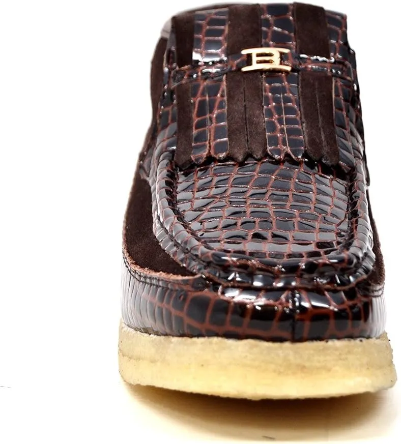 British Collection - Apollo Croc and Suede Men Slip on Shoes