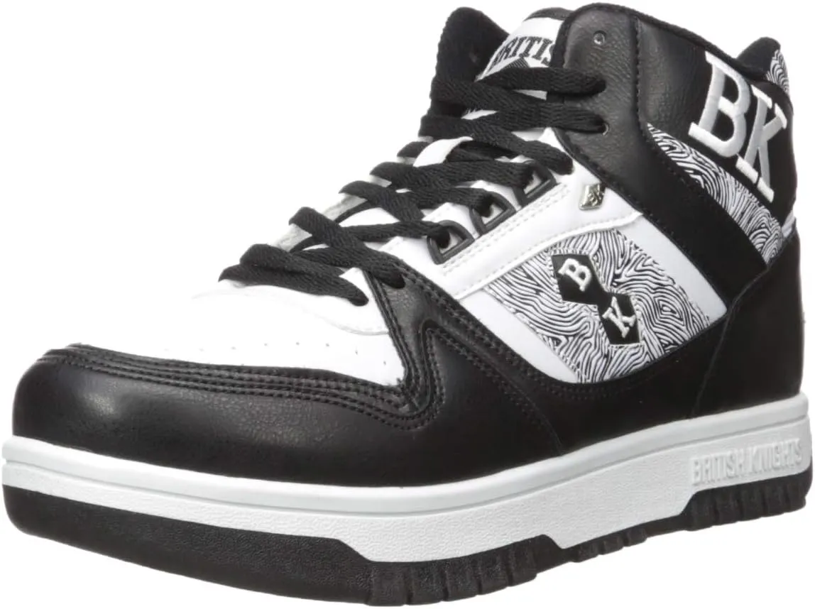 British Knights Men's Kings SL Fashion Sneaker Sneaker, White/Black, 13 medium