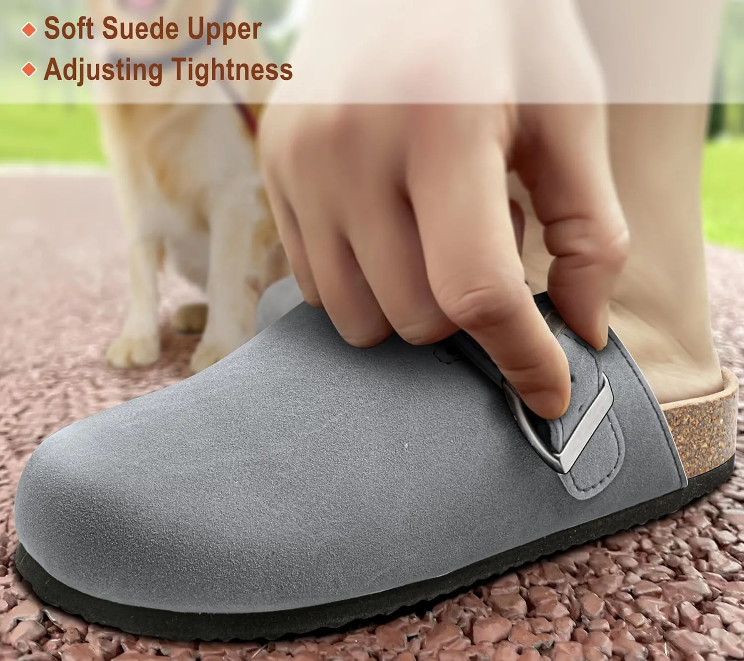 BULLIANT Comfort Clogs Slippers Sandals Nurse Work Shoes Unisex for Men Women with Cushioned Cork-Footbed