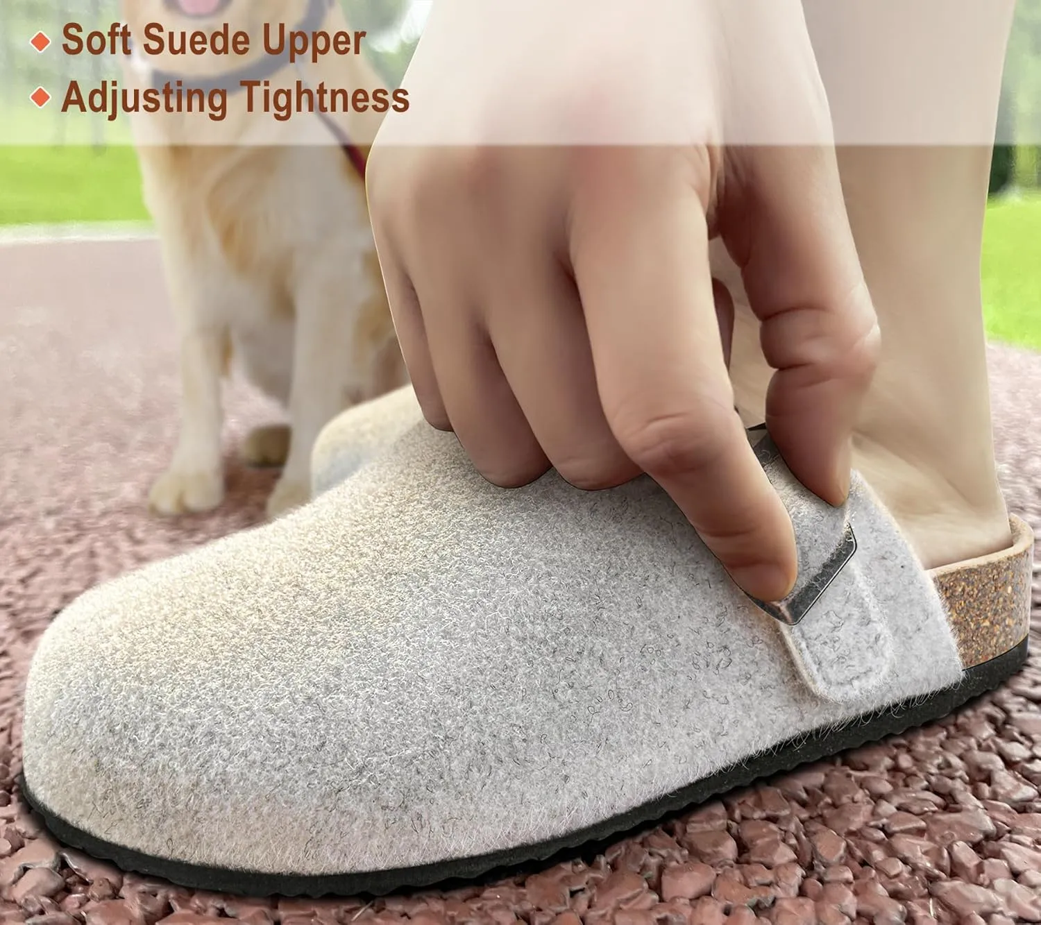 BULLIANT Comfort Clogs Slippers Sandals Nurse Work Shoes Unisex for Men Women with Cushioned Cork-Footbed