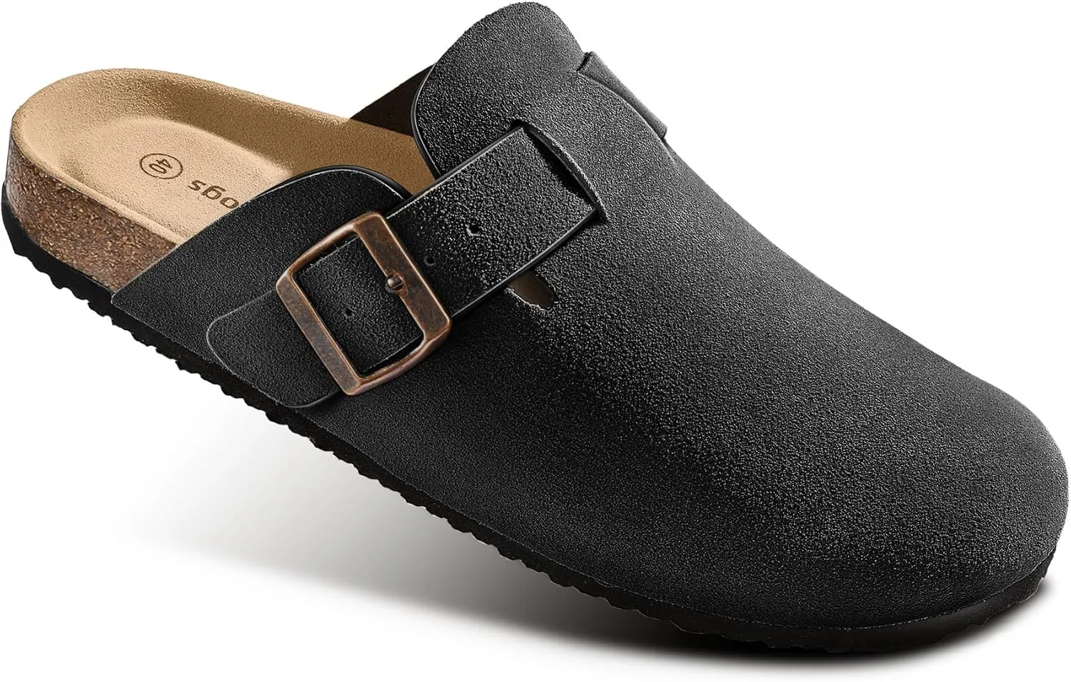 BULLIANT Women Suede Clogs Mules Sandals Slippers Potato Shoes-Cushioned Coak Footbed Crease-Resist Leather Upper