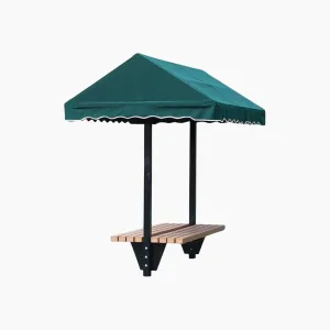 BuyBocceBalls Listing - Tennis, Bocce, Golf Court Accessories - Har-Tru Cabana Bench - 6' Long Canopy with 4' Bench