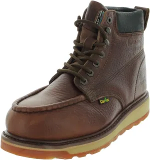 Cactus Men’s 627MS 6” Steel Toe Moc Toe High Flexibility Polyurethane and Rubber Dual Density Outsole Construction Work Boot Steel Toe