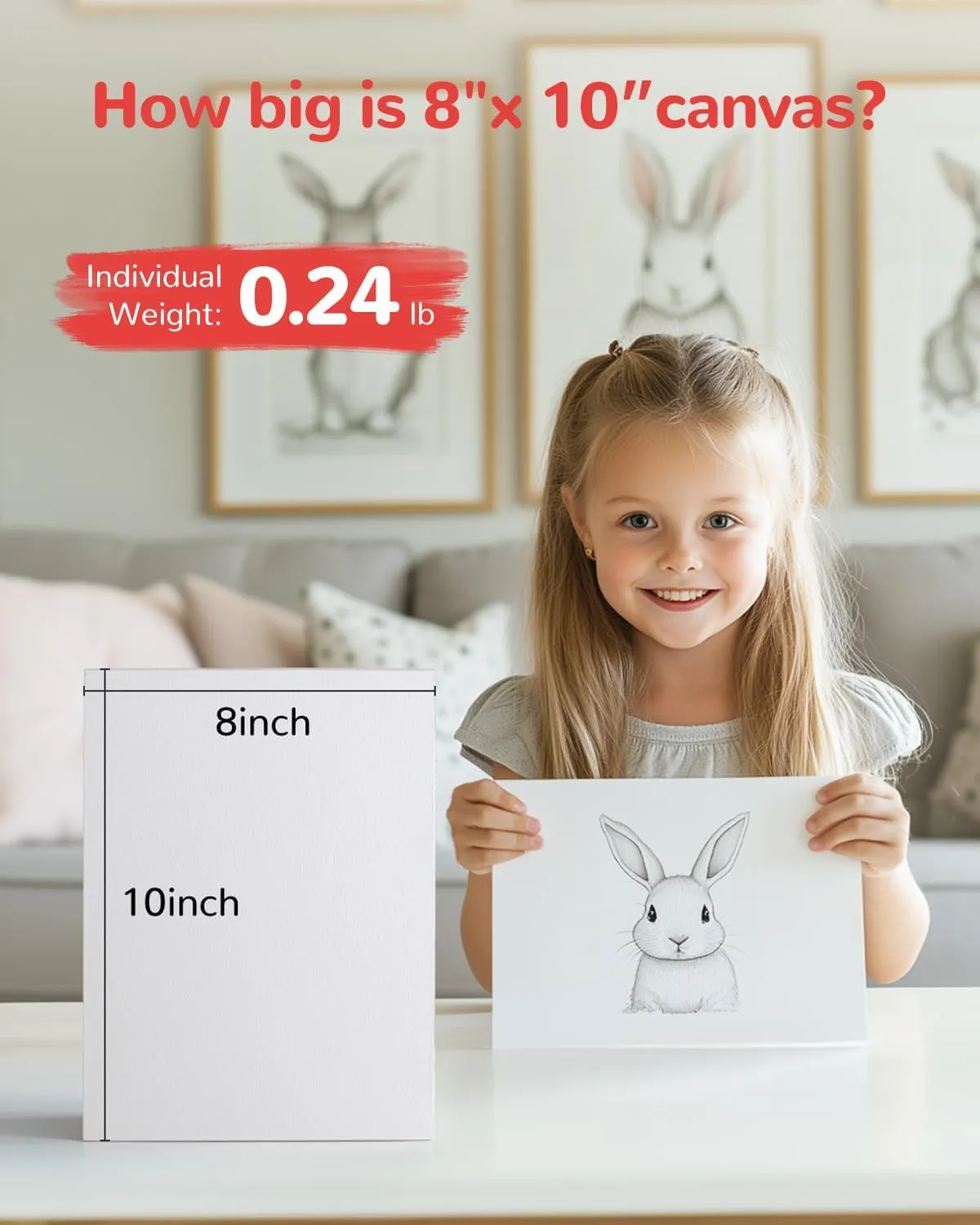 Canvas Boards for Painting 36 Pack, 8x10 Inch Painting Canvas Panels, 100% Cotton White Blank Art Supplies for Acrylics Oil Watercolor Tempera Paints