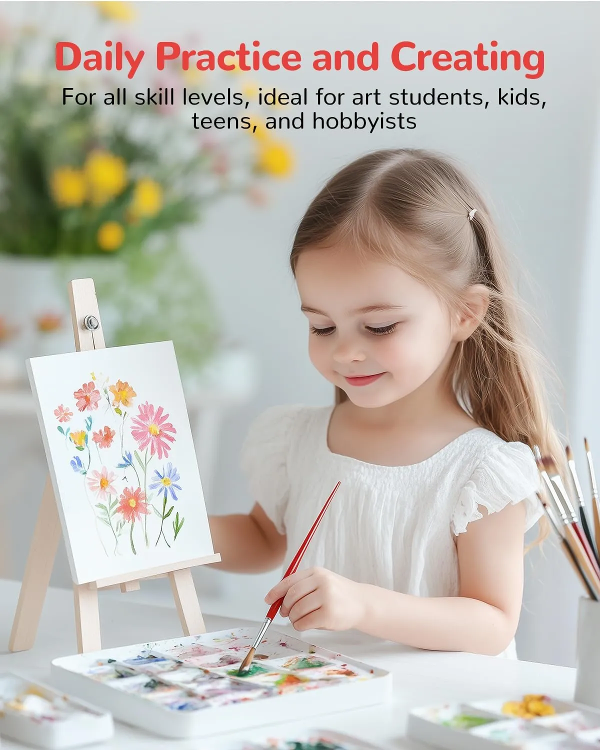 Canvas Boards for Painting 48 Pack, 5x7 Inch Painting Canvas Panels, 100% Cotton White Blank Canvas Boards for Painting, Art Supplies Paint for Acrylics Oil Watercolor Tempera Paints