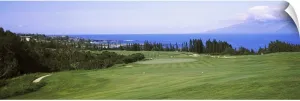 CANVAS ON DEMAND Golf Course at The Oceanside, Kapalua Wall Decal, Artwork