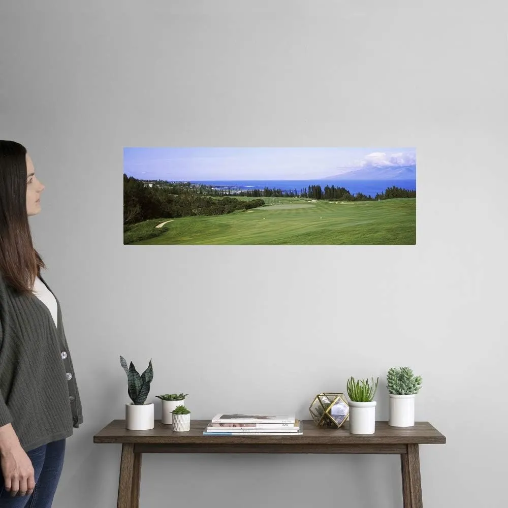 CANVAS ON DEMAND Golf Course at The Oceanside, Kapalua Wall Decal, Artwork