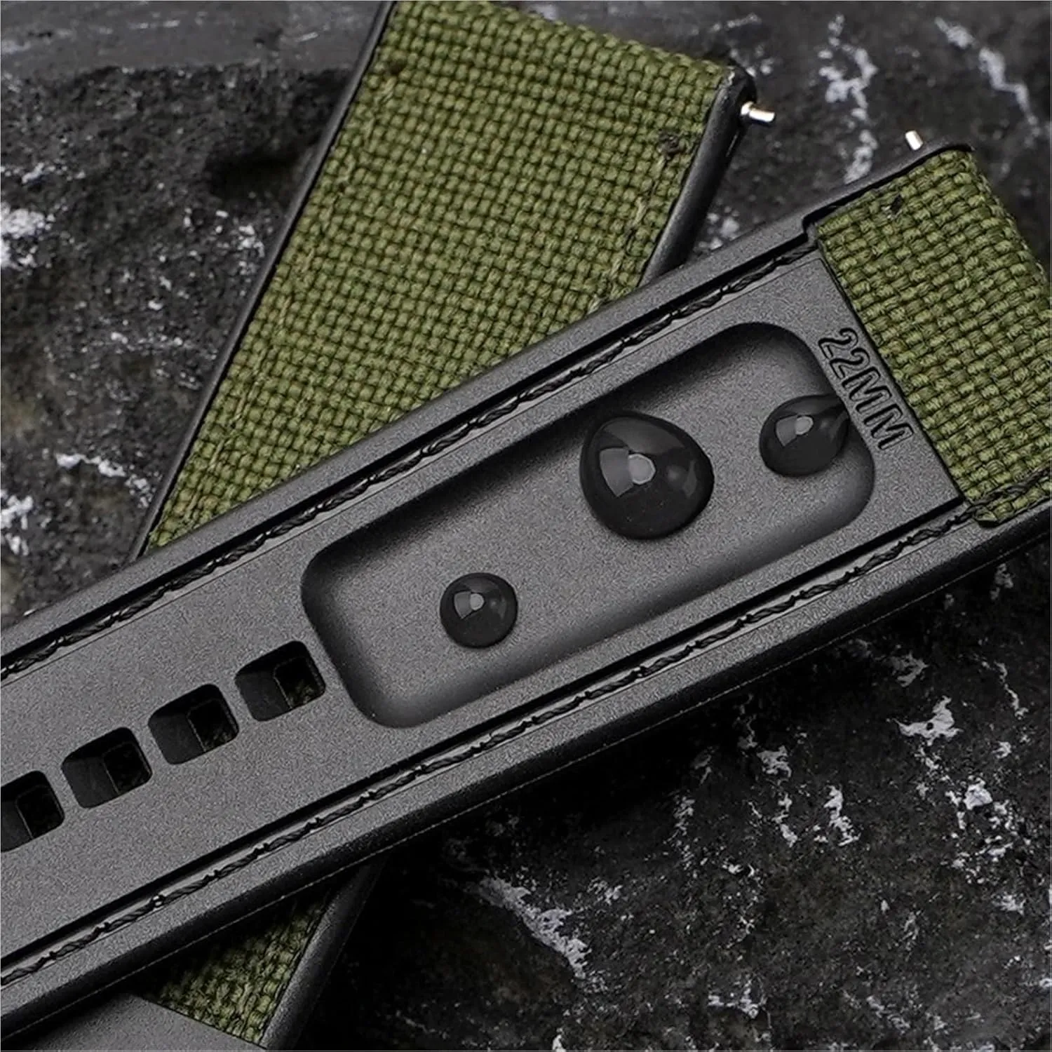 Canvas Silicone Watch Strap 20mm 22mm 24mm Nylon Quick Release Watch Band Men Women Universal Strap
