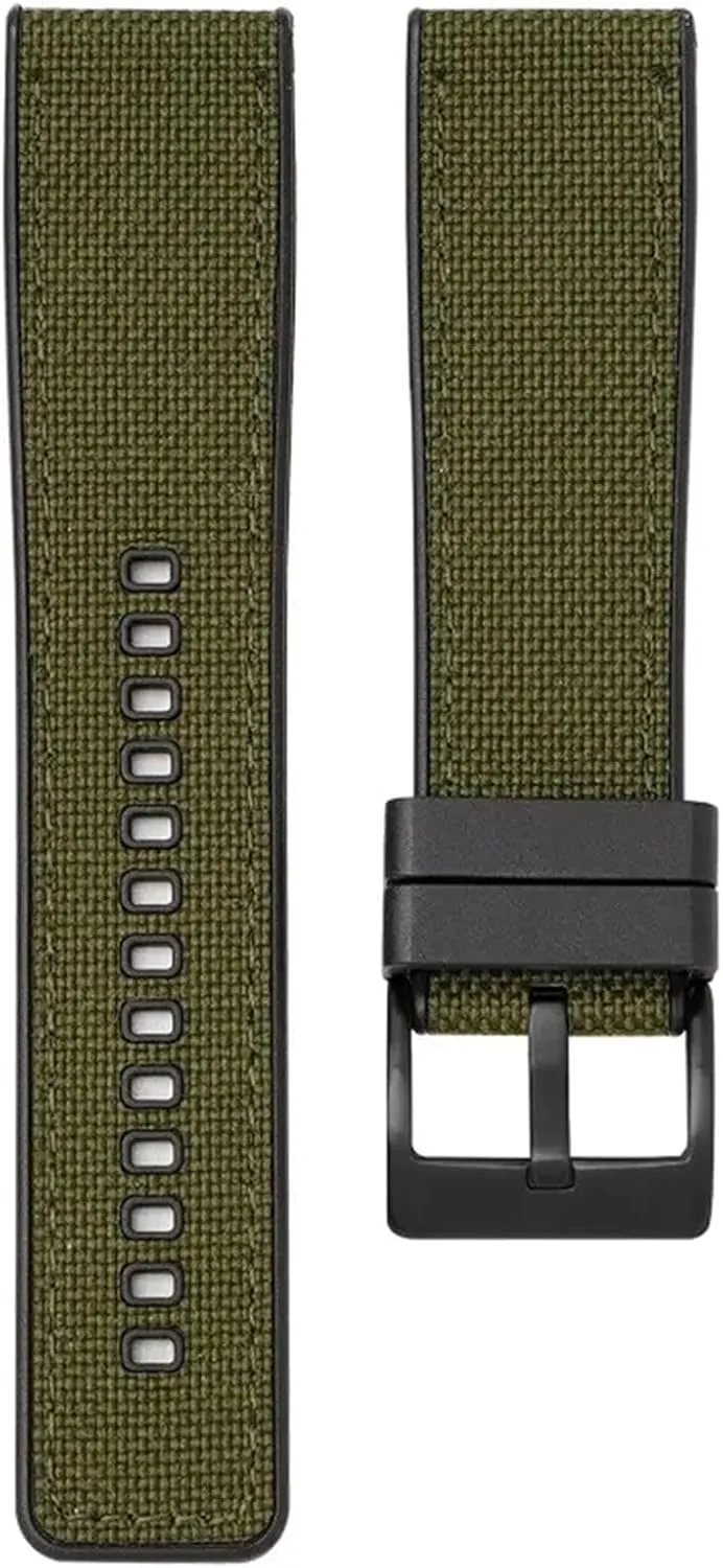 Canvas Silicone Watch Strap 20mm 22mm 24mm Nylon Quick Release Watch Band Men Women Universal Strap