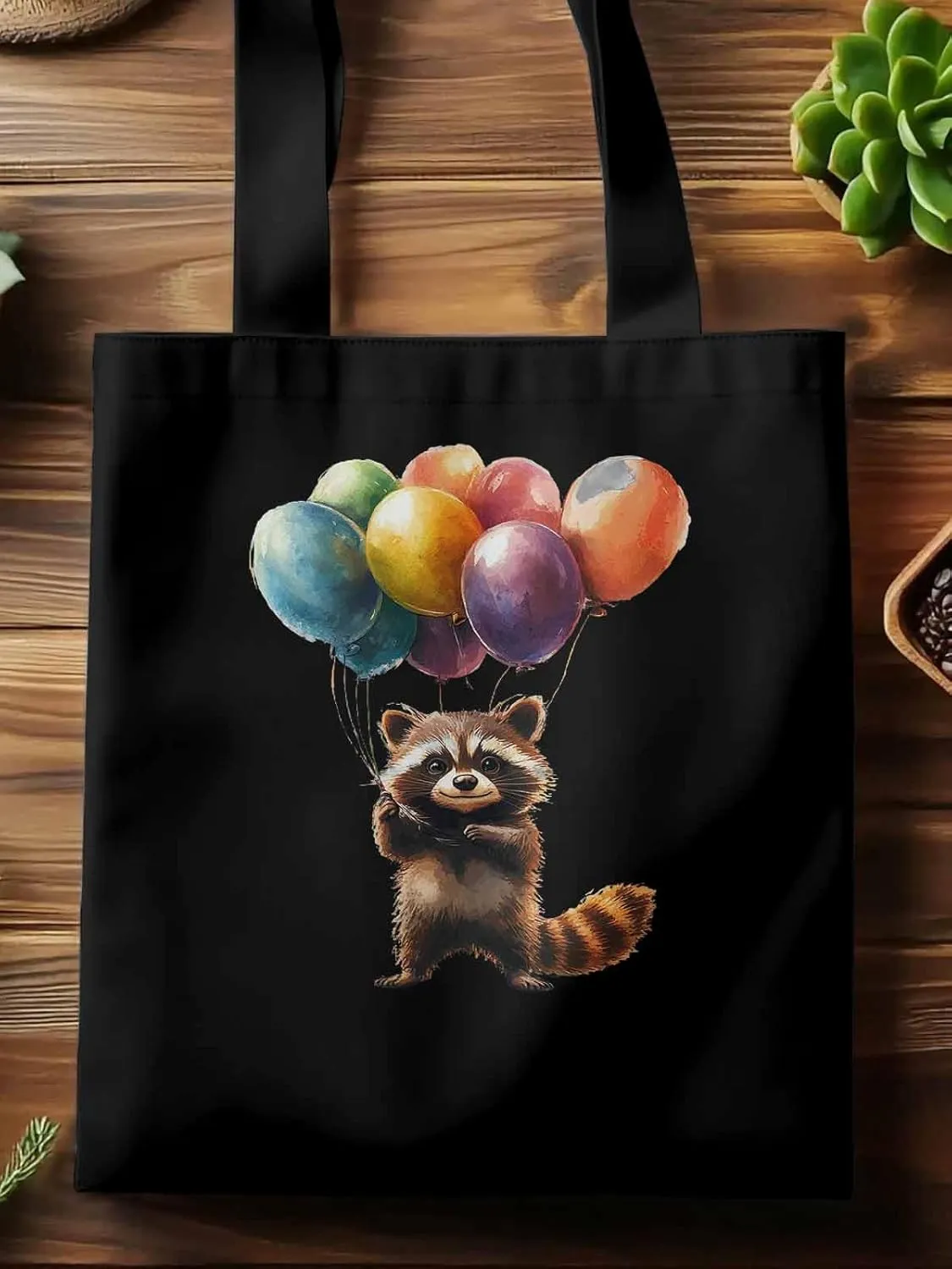 Canvas Tote Bag, Farm Animals Balloon Colorful patterned Canvas Tote Handbags for Women Shoulder Bag,