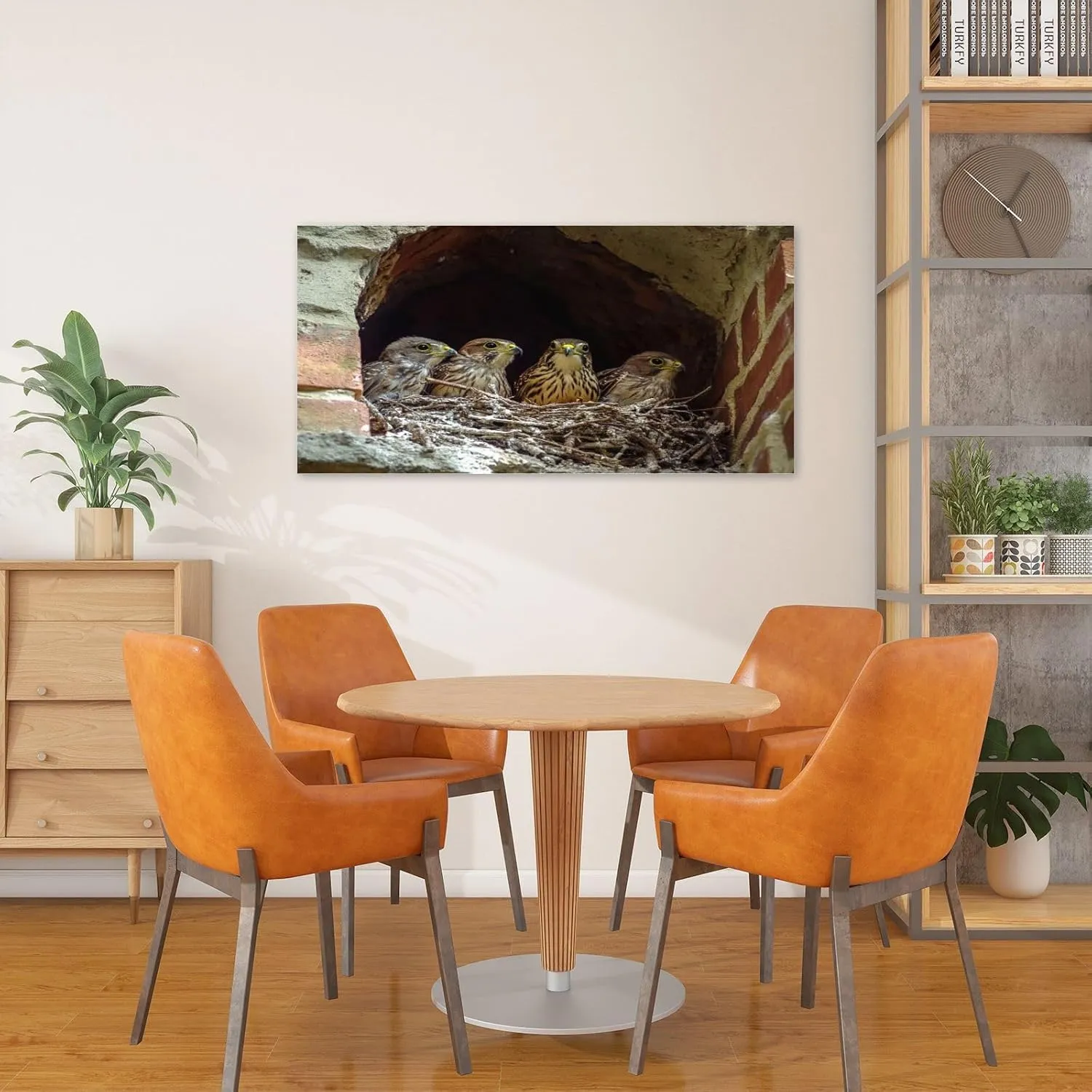 Canvas Wall Art Paintings kestrels church tower Stretched Framed Artwork Wall Poster for Living Room Bedroom Office Wall Decor Ready to Hang 30x60 Inch